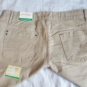 Faded Glory tan khaki denim boot cut jeans